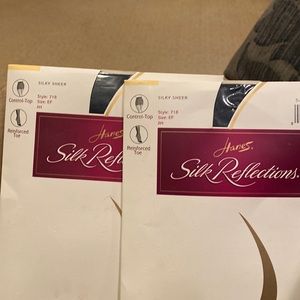 2 pair of silk reflections  stockings size EF